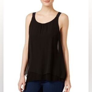 Kensie Elegant Black Camisole Top
